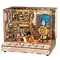 DIY 3D Houten Puzzel met 6 verschillende geluidseffecten en stofkap, Miniature House Magic Shop, Tone-Cheer, 18×14,5×15,4cm