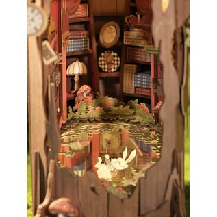 *** Robotime, DIY Book Nook Boekensteun Fall into Wondert, 15.3×19.7×25.1 cm ***