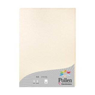 Papier - pak 25 bladen 210g 210x297mm - Parelmoerivoor