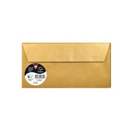 Pakket met 5 enveloppen met strip 120g 110x220mm - Goud
