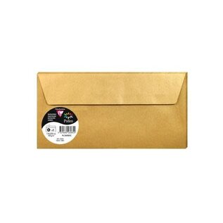 Pakket met 5 enveloppen met strip 120g 110x220mm - Goud