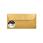 Pakket met 5 enveloppen met strip 120g 110x220mm - Goud
