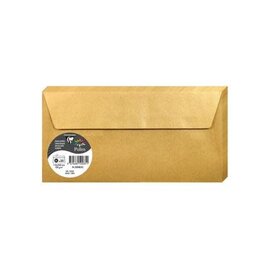 Pak 20 enveloppen gegomd 120g 110x220 - Goud