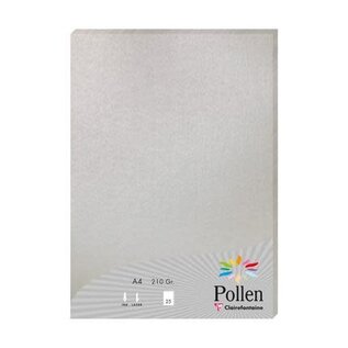 Papier - pak met 25 bladen 210g 210x297mm - Zilver