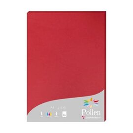 Papier - Pak met 25 bladen 210g 210x297mm - Kersenrood