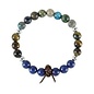 Armband maken met natuurstenen: Lapis, Yellow Tiger Eye, Autumn Jade, Bronzite, Dzi Bead , Epidote, Natural African Turquoise, Amazonyte