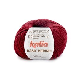 BASIC MERINO 23 - Donker bordeaux rood bad 81378A
