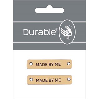 Durable leren label, Made by me, 50x10mm - Kleur 001