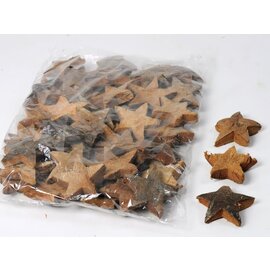 Decoratiemateriaal - COCOSNOOT STERREN 10CM Naturel 50 ST