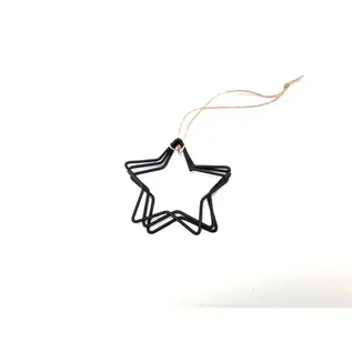 METALEN FRAME STER 10CM TRIPLE ZWART