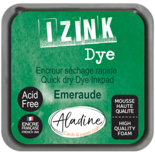 Aladine Izink Dye Pigment Inktkussen 5x5 cm Smaragd Groen