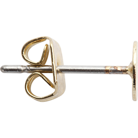 Oorstekers Plat 5 mm Goud 10 stuks
