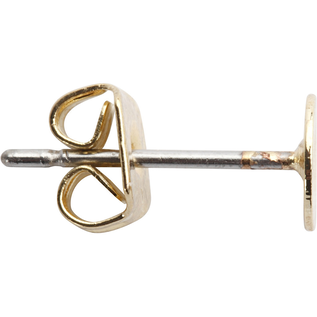 Oorstekers Plat 5 mm Goud 10 stuks