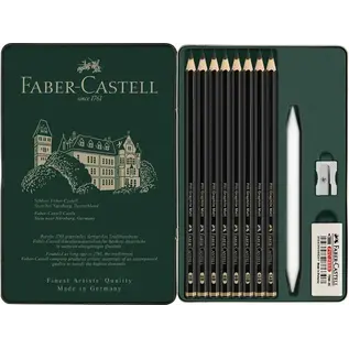 Grafietpotlood Faber-Castell Pitt Mat Etui set 11 stuks