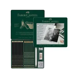 Grafietpotlood Faber-Castell Pitt Mat 8st. en 9000 8st. in blik