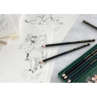 Grafietpotlood Faber-Castell Pitt Mat Etui a 6 stuks
