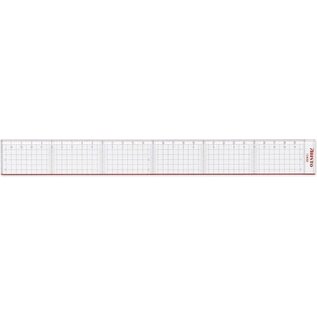 Lat - Snijliniaal Aristo 30cm plexiglas met stalen kant