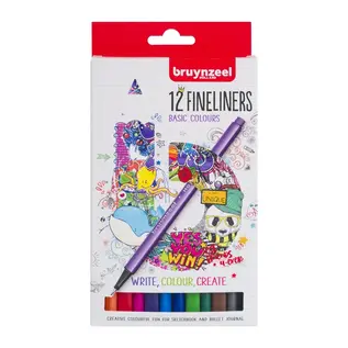 Fineliner set 12 kleuren