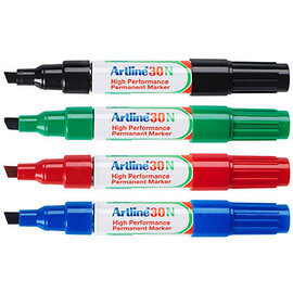Artline: Permanente Marker "30N" schuine punt, lijndikte 2-5mm - Groen