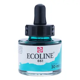 Ecoline Vloeibare Waterverf Fles 30 ml Turkooisgroen 661