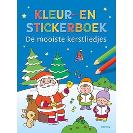 De mooiste kerstliedjes kleur- en stickerboek
