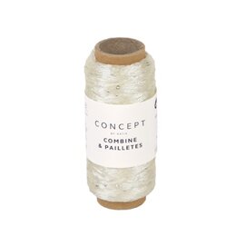 Katia COMBINE & PAILLETTES 51 - Ecru - bad 82807A
