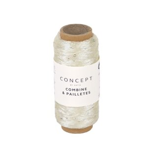 Katia COMBINE & PAILLETTES 51 - Ecru - bad 82807A