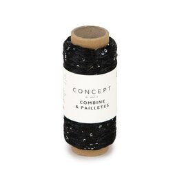 COMBINE & PAILLETTES 54 - Zwart - bad 82810A