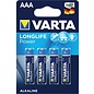 Batterij Varta Longlife Power AAA blister a 4 stuks