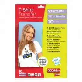 10 vellen voor T-shirt textiel transfer witte voor inkjetprinter