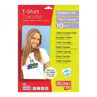10 vellen voor T-shirt textiel transfer witte voor inkjetprinter