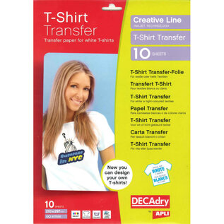 10 vellen voor T-shirt textiel transfer witte voor inkjetprinter