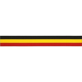 Lint Zwart-Geel-Rood 25mm per meter