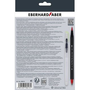 Mixed media set Eberhard Faber 13-dlg 8x duo brush/fineliner, 2x pigmentliner, 1x waterpenseel, 1x grafietpotl., 1x gum