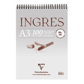 PROMO - Ingres Studie blok spiraal 100 blad 80g A3 (29,7x42cm)