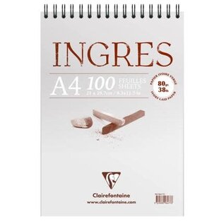 PROMO - Ingres Studie blok spiraal 100 blad 80g A4 (21x29,7cm)
