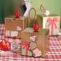 6 houten gekleurde silhouetten honden