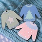 6 houten silhouetten Kerst