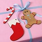 6 houten silhouetten Kerst
