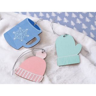6 houten silhouetten Kerst