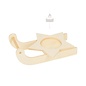 Houten kaarsenhouder slee 11,5x4 cm