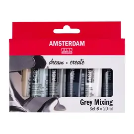 Amsterdam Standard Series acrylverf grijstinten set | 6 x 20 ml