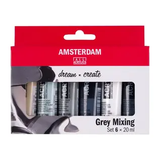 Amsterdam Standard Series acrylverf grijstinten set | 6 x 20 ml