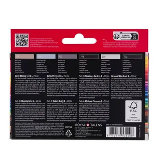 Amsterdam Standard Series acrylverf grijstinten set | 6 x 20 ml