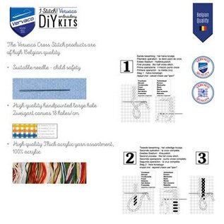 Kruissteekkussen kit Meisje met de maan