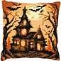 Kruissteekkussen kit Halloween huis