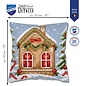 Kruissteekkussen kit Gingerbread house