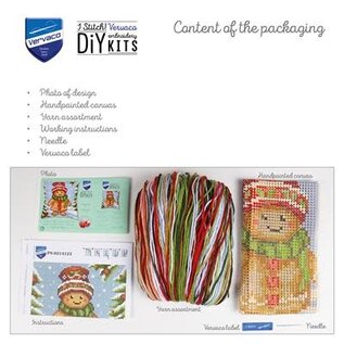 Kruissteekkussen kit Gingerbread guy