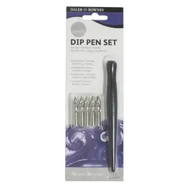 Daler Rowney - Dip Pen Set met 5 penpunten voor kalligrafie