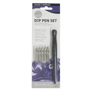 Daler Rowney - Dip Pen Set met 5 penpunten voor kalligrafie